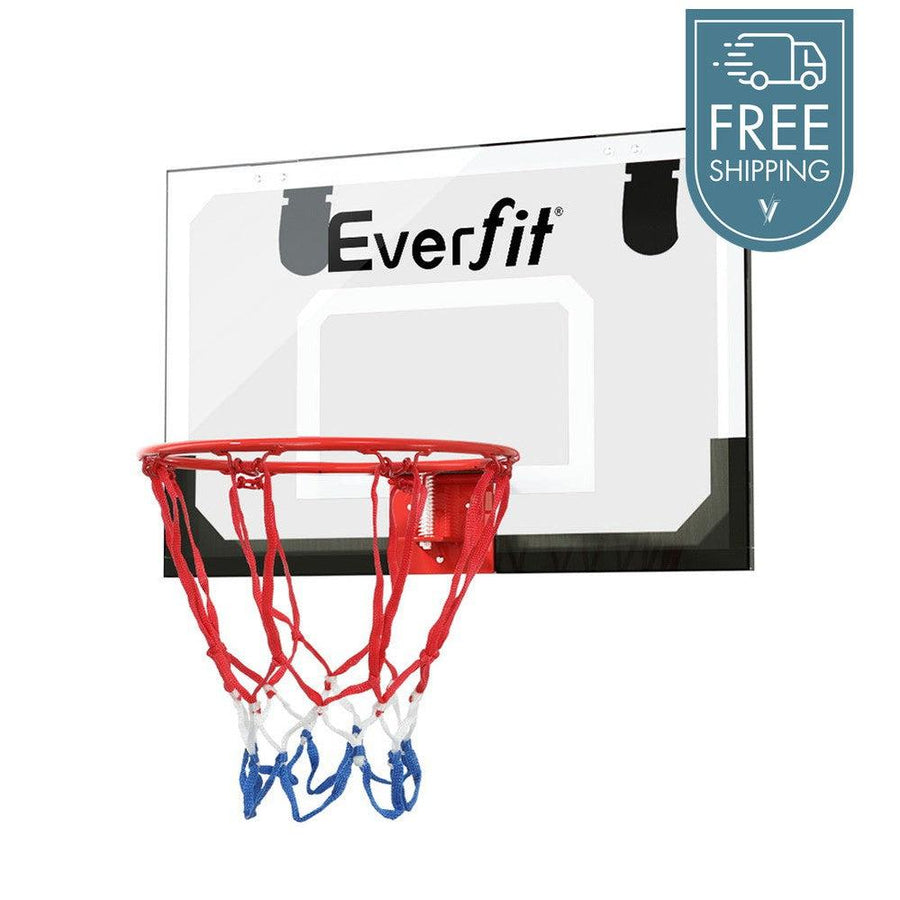 Everfit Mini Basketball Hoop Door Wall Mounted Kids Sport Backboard Indoor Black-Vivify Co.