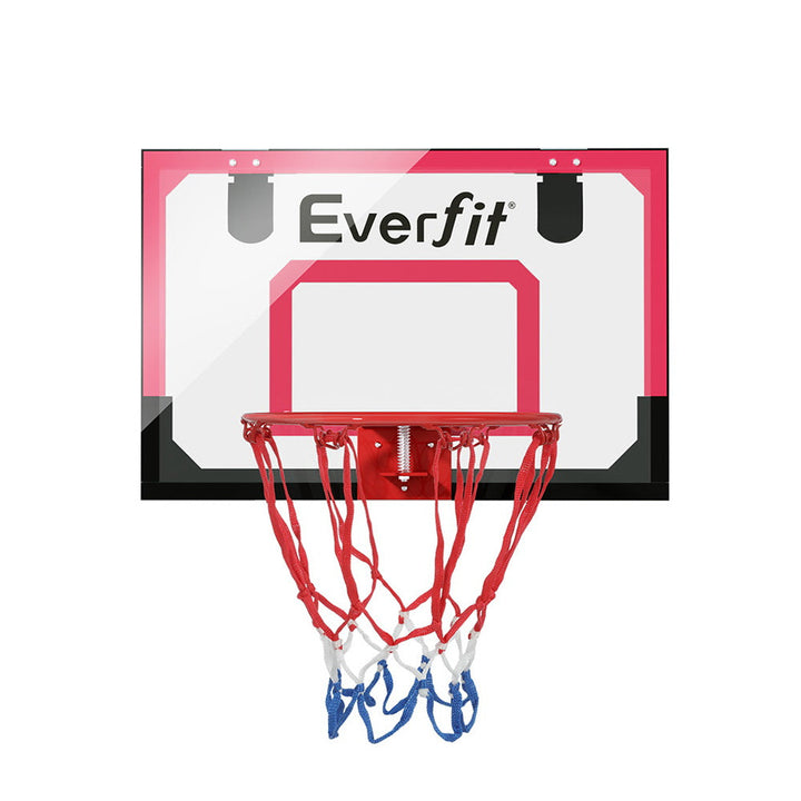 Everfit Mini Basketball Hoop Door Wall Mounted Kids Sports Backboard Indoor Red-Vivify Co.