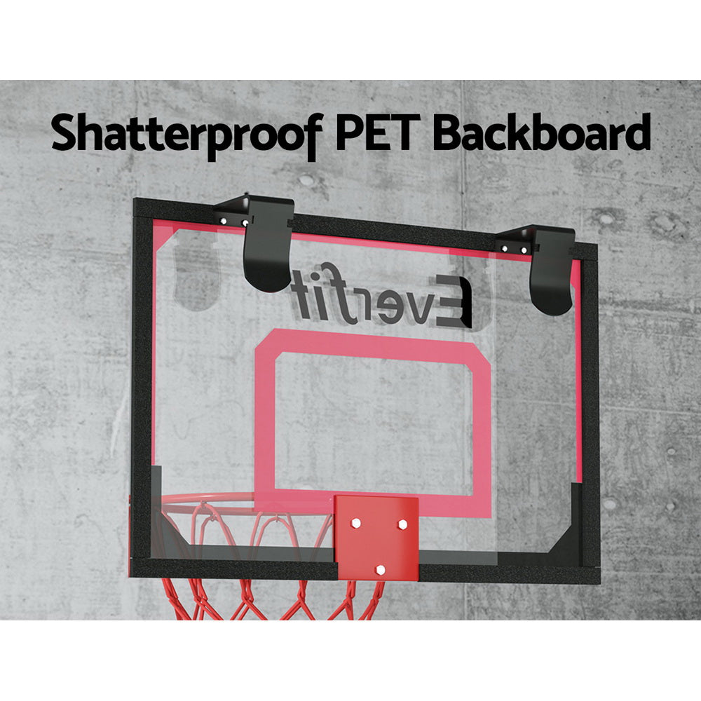 Everfit Mini Basketball Hoop Door Wall Mounted Kids Sports Backboard Indoor Red-Vivify Co.