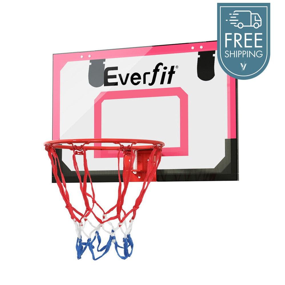 Everfit Mini Basketball Hoop Door Wall Mounted Kids Sports Backboard Indoor Red-Vivify Co.