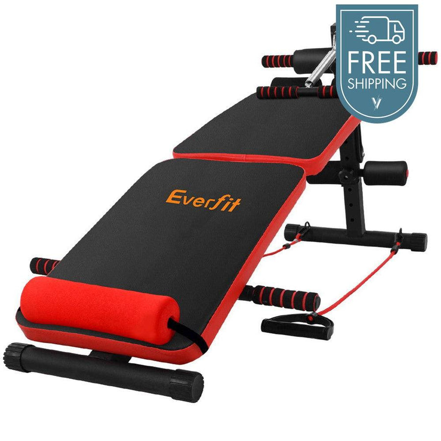 Everfit Multifunction Adjustable Incline Sit Up & Exercise Bench Set-Vivify Co.