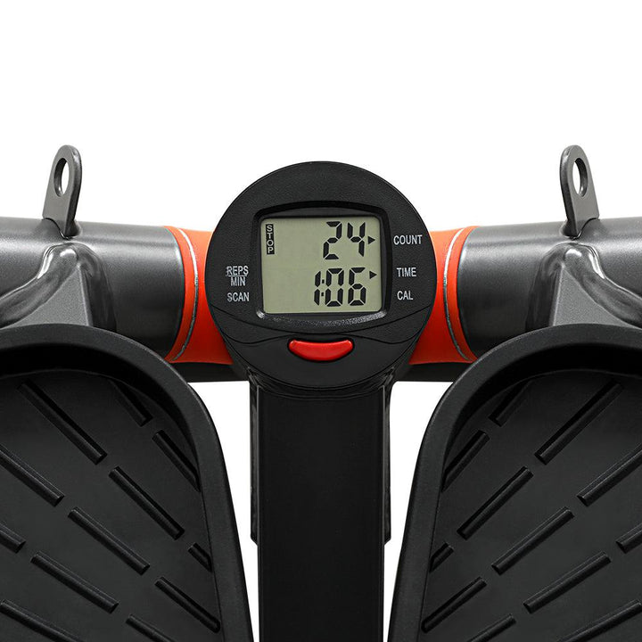Everfit Pedal Trainer with LCD Display, Mat & Resistance Ropes - Black/Grey-Vivify Co.