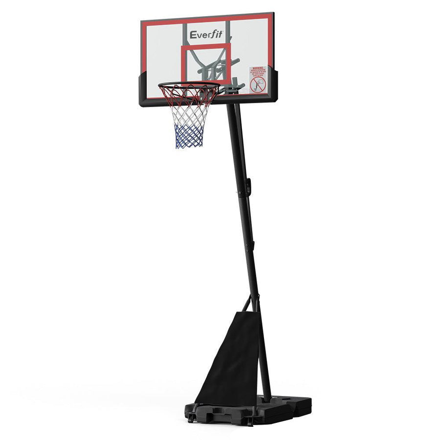 Everfit Portable Basketball Hoop Stand System Height Adjustable Net Ring Red 3.05m-Vivify Co.