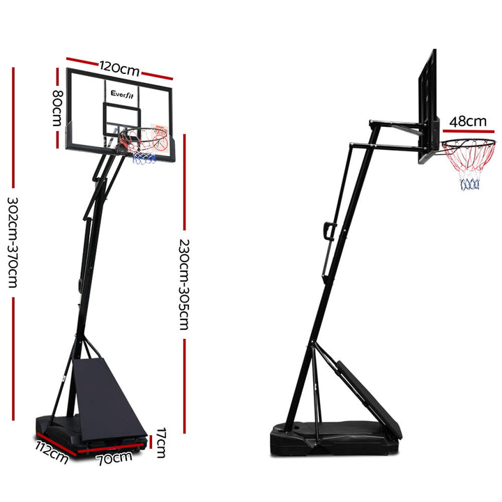 Everfit Pro Portable Basketball Stand System Ring Hoop Net Height Adjustable 3.05M-Vivify Co.