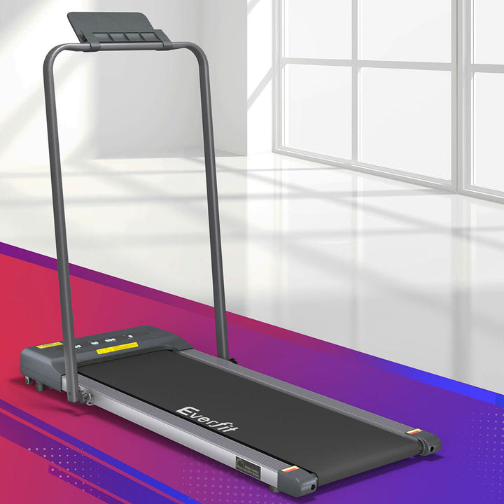 Everfit Treadmill Electric Walking Pad Home Gym Office Fitness 380mm Grey-Vivify Co.