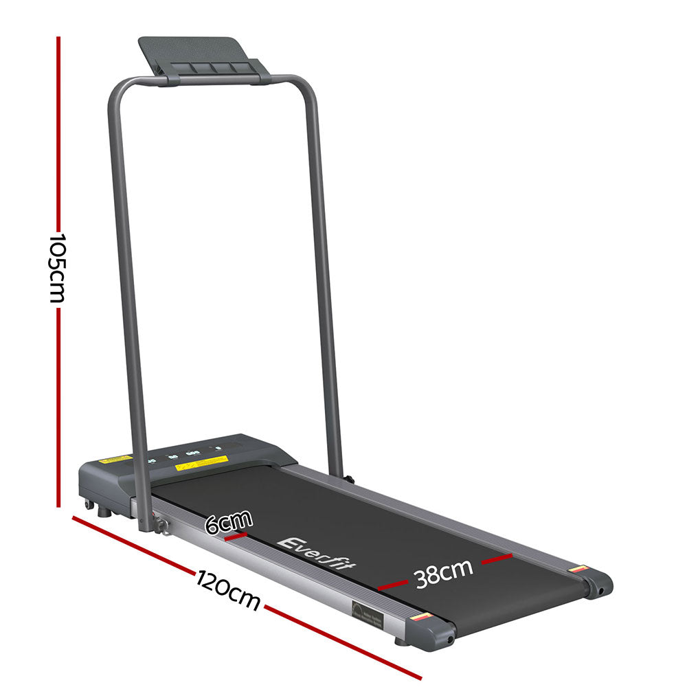 Everfit Treadmill Electric Walking Pad Home Gym Office Fitness 380mm Grey-Vivify Co.