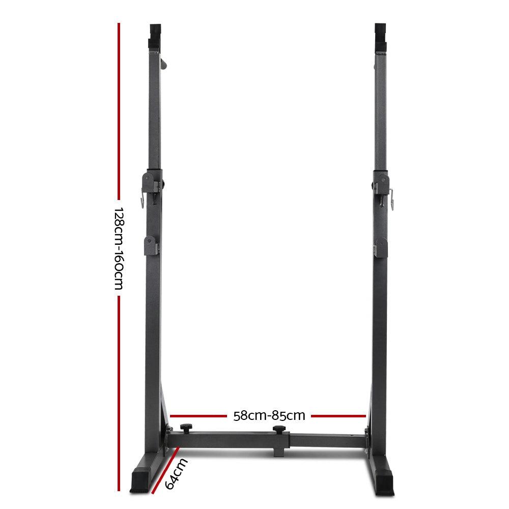 Everfit Weight Bench Adjustable Squat Rack - 300kg Capacity-Vivify Co.