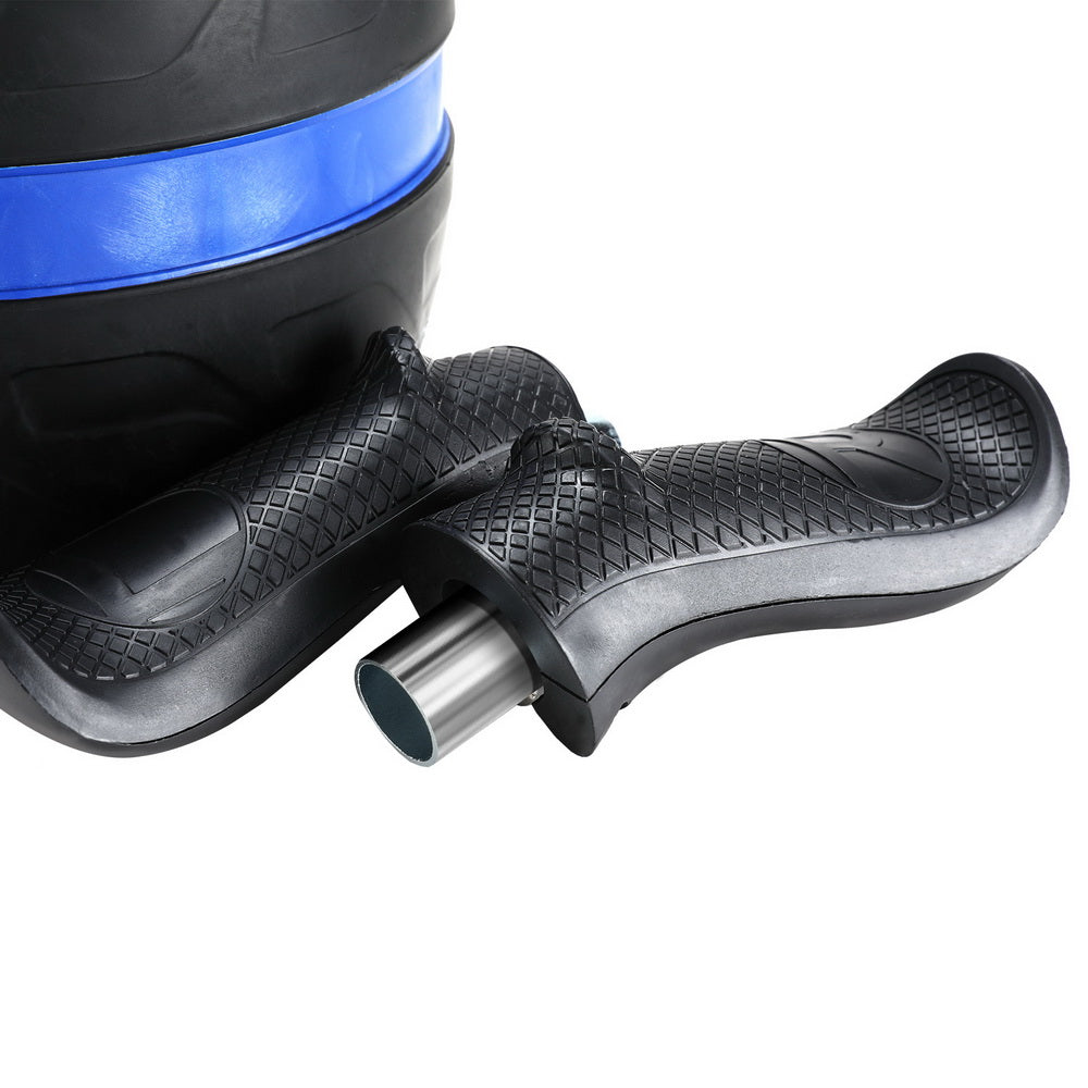 Everfit Wide Wheel Automatic Rebound Ab Roller with Mat - Blue-Vivify Co.