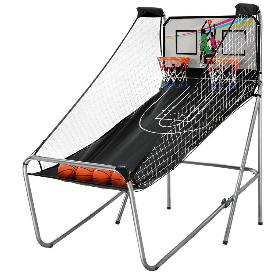 Foldable Electronic Arcade Basketball Game w/Baselines - White Backboard - 2 Players-Vivify Co.