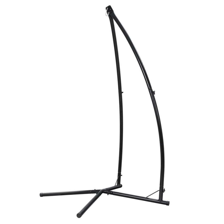 Gardeon Hammock Chair Steel Stand Outdoor Furniture Heavy Duty Black-Vivify Co.