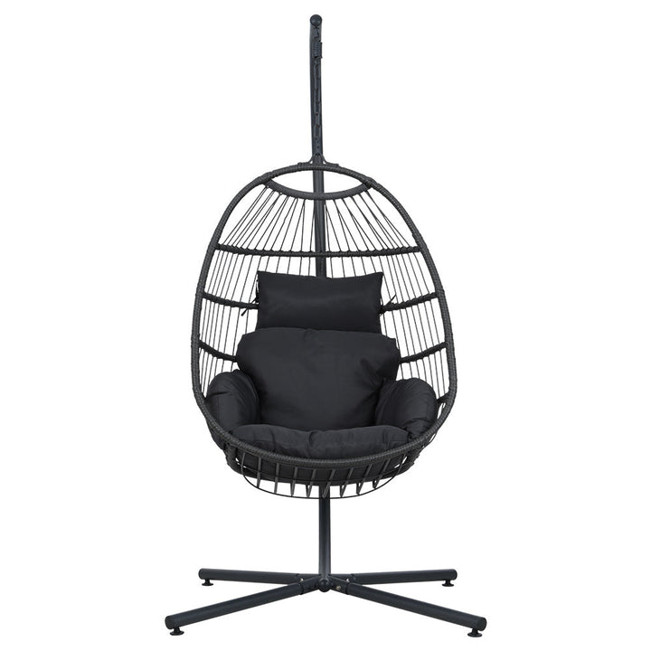 Gardeon Hammock Hanging Egg Swing Chair - Grey-Vivify Co.