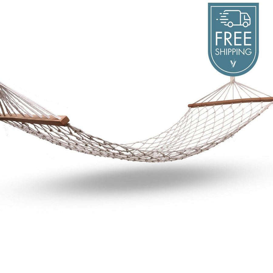 Gardeon Swing Mesh Hammock Bed - Cream-Vivify Co.