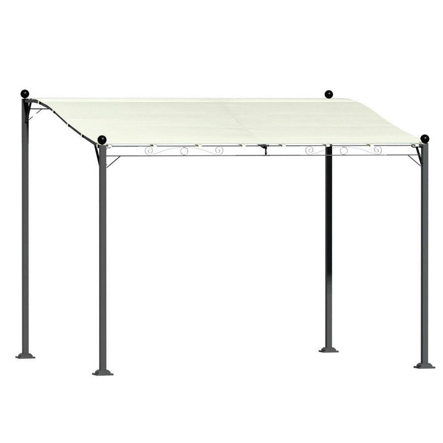 Instahut 3m Iron Art Marquee Outdoor Event Tent - Beige-Vivify Co.