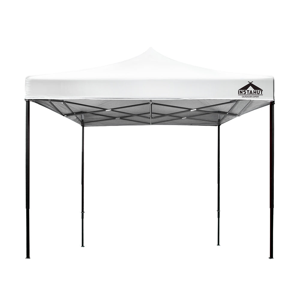 Instahut 3x3m Pop Up Gazebo Folding Marquee Tent Outdoor Canopy - White-Vivify Co.