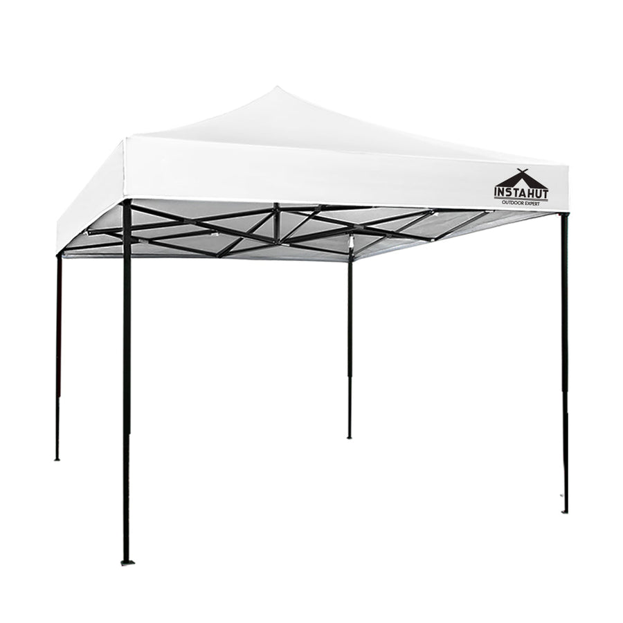 Instahut 3x3m Pop Up Gazebo Folding Marquee Tent Outdoor Canopy - White-Vivify Co.