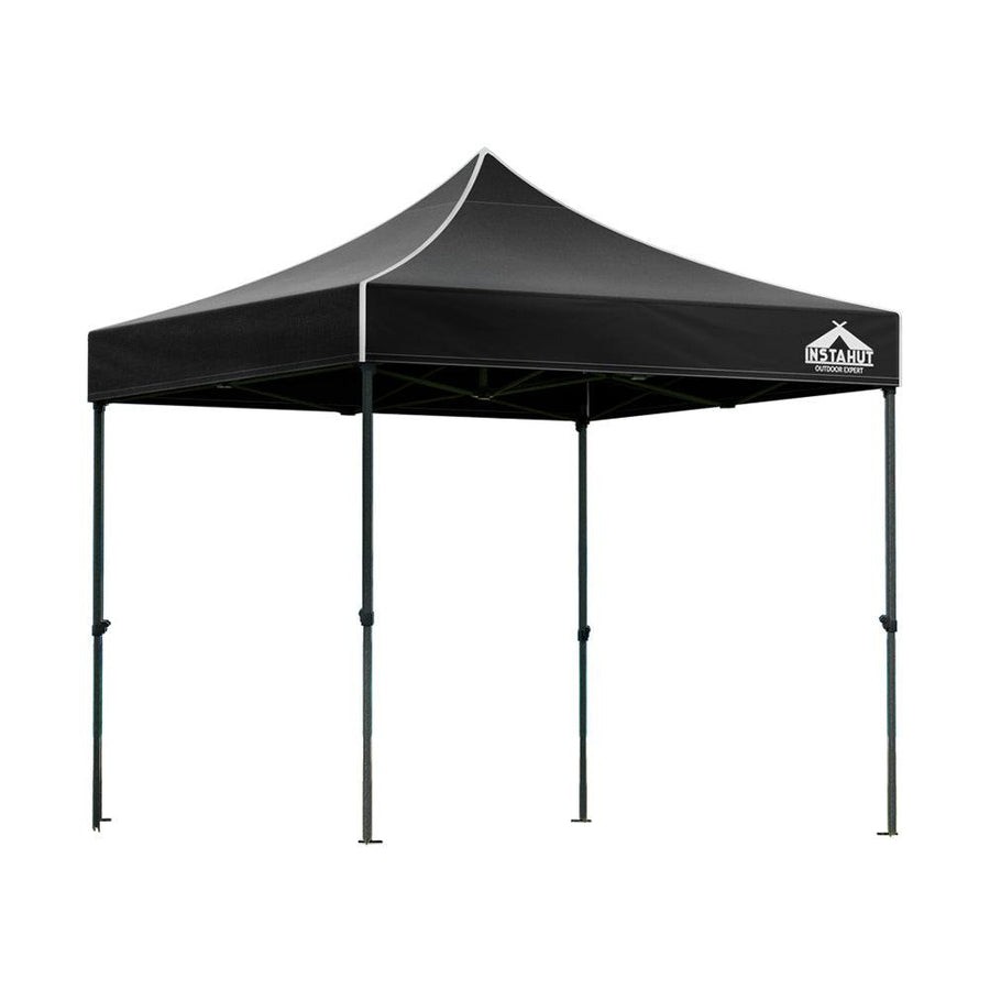 Instahut 3x3m Pop Up Gazebo Folding Marquee Tent for Outdoor Events - Black-Vivify Co.