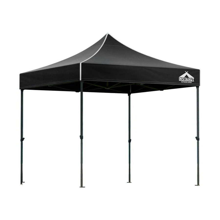 Instahut 3x3m Pop Up Gazebo Outdoor Event Tent with Base Pod x4 - Black-Vivify Co.