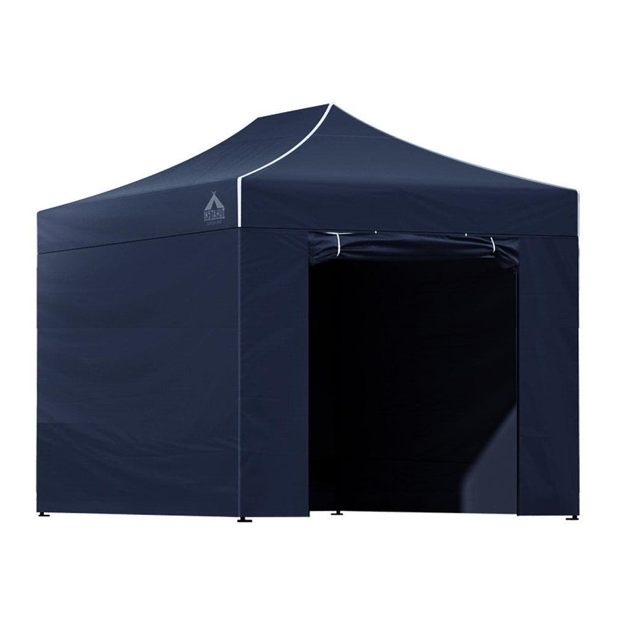 Instahut 3x4.5m Pop Up Gazebo Folding Marquee Tent for Outdoor Events - Navy-Vivify Co.