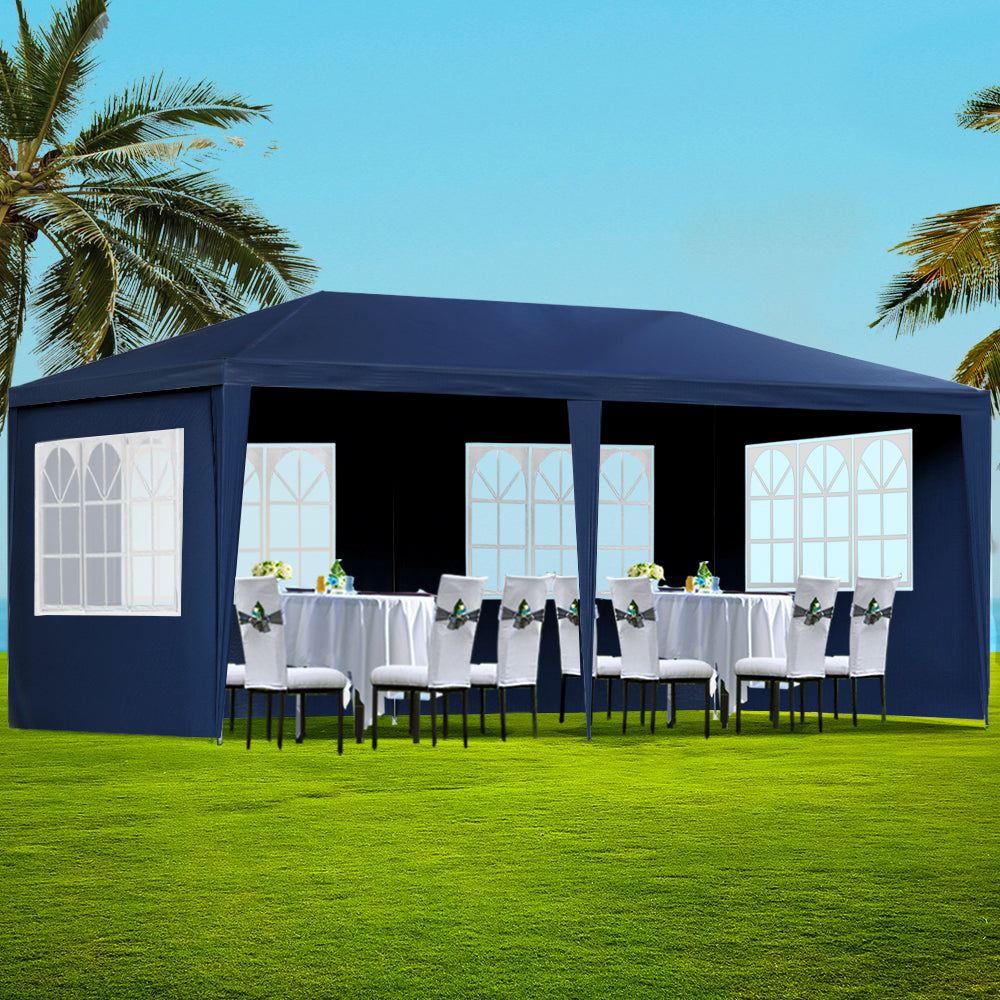 Instahut 3x6m Gazebo Marquee Tent for Outdoor Events - Blue-Vivify Co.