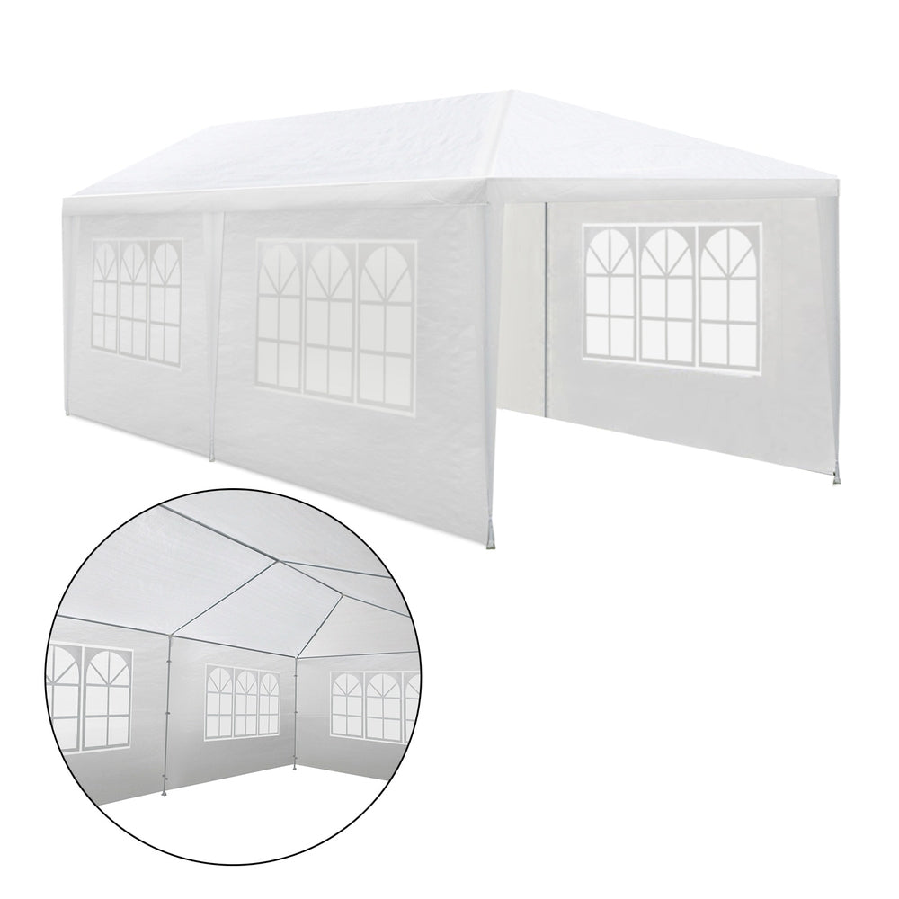 Instahut 3x6m Gazebo Marquee Tent for Outdoor Events - White-Vivify Co.