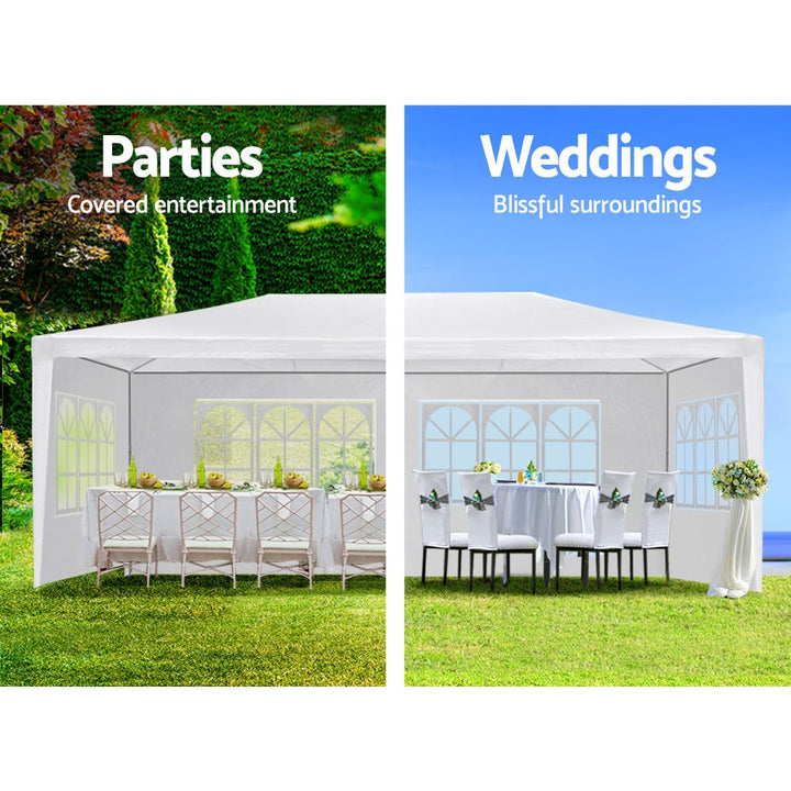Instahut 3x6m Gazebo Marquee Tent for Outdoor Events - White-Vivify Co.