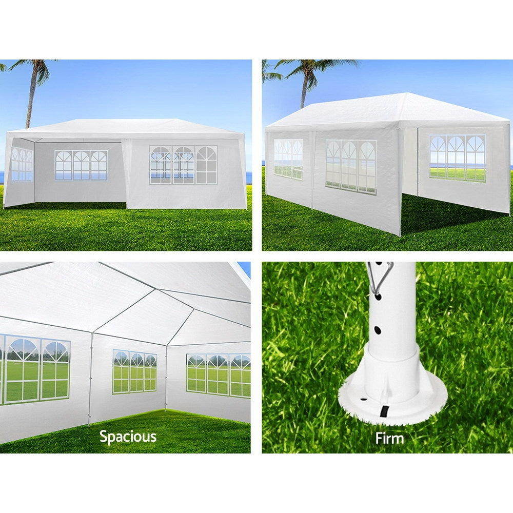 Instahut 3x6m Gazebo Marquee Tent for Outdoor Events - White-Vivify Co.