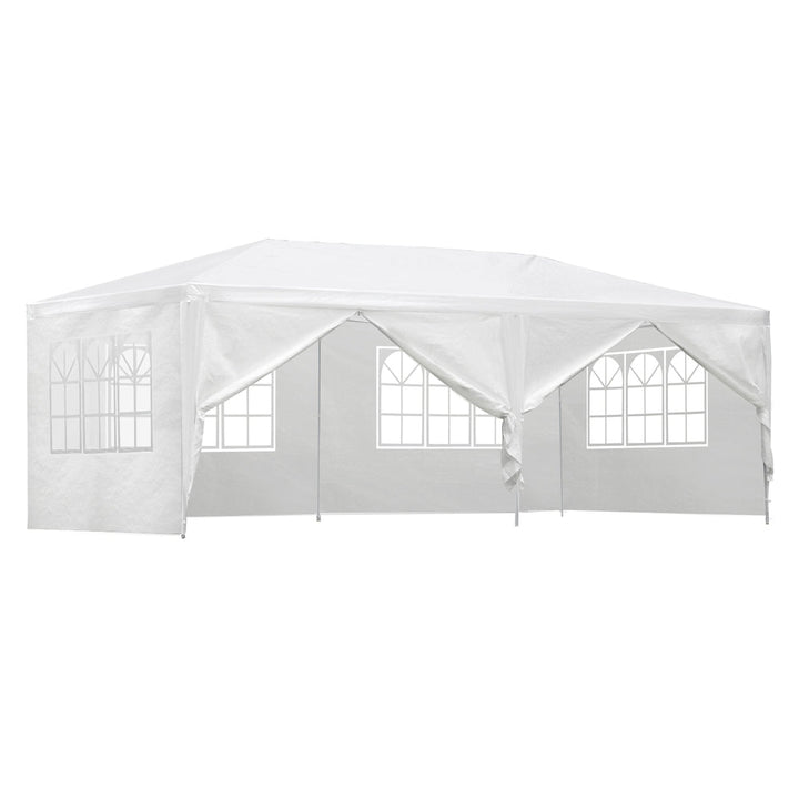 Instahut 3x6m Gazebo Marquee Tent with Awnings for Outdoor Events - White-Vivify Co.