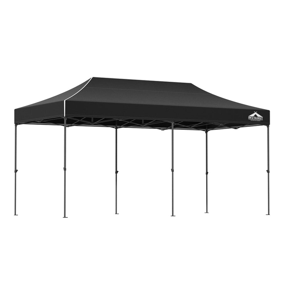 Instahut 3x6m Pop Up Folding Gazebo - Black-Vivify Co.