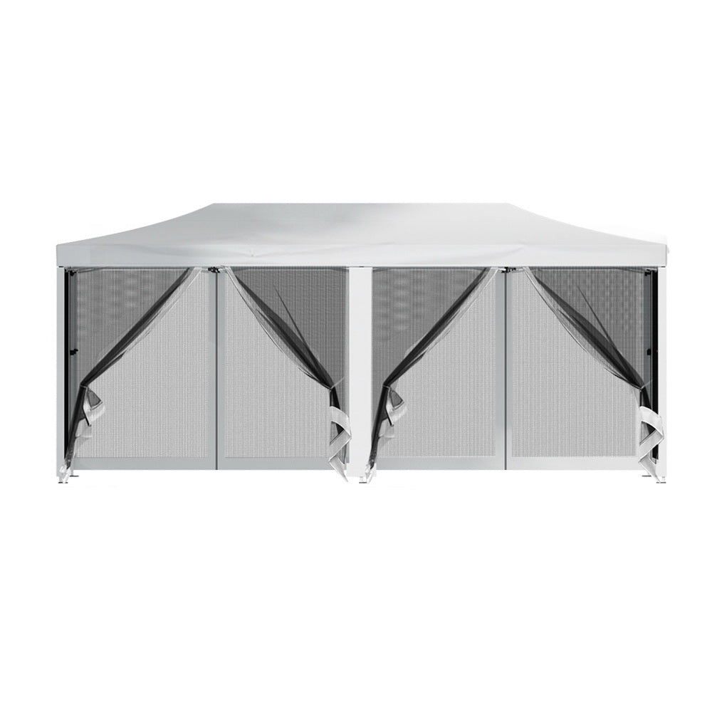 Instahut 3x6m Pop-Up Gazebo Outdoor Event Tent - White-Vivify Co.