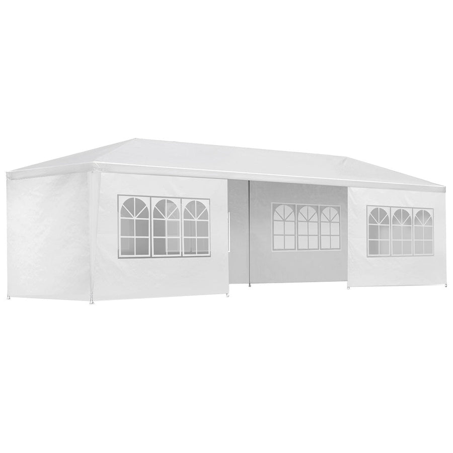 Instahut 3x9m Gazebo Marquee Tent with Windows for Outdoor Events - White-Vivify Co.