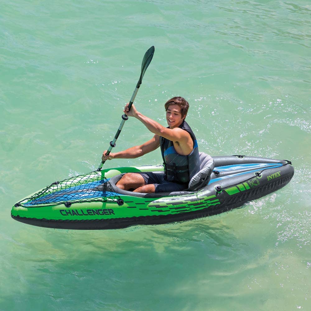 Intex Sports 2.74m Challenger Inflatable 1 Seat Kayak-Vivify Co.