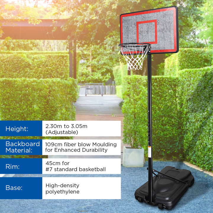 Kahuna Height-Adjustable Basketball Hoop Backboard Portable Stand 3.05m-Vivify Co.