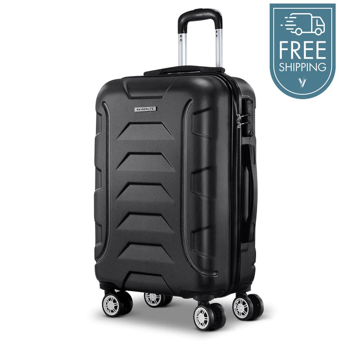 Wanderlite 20" 55cm Hard Case Suitcase - Black