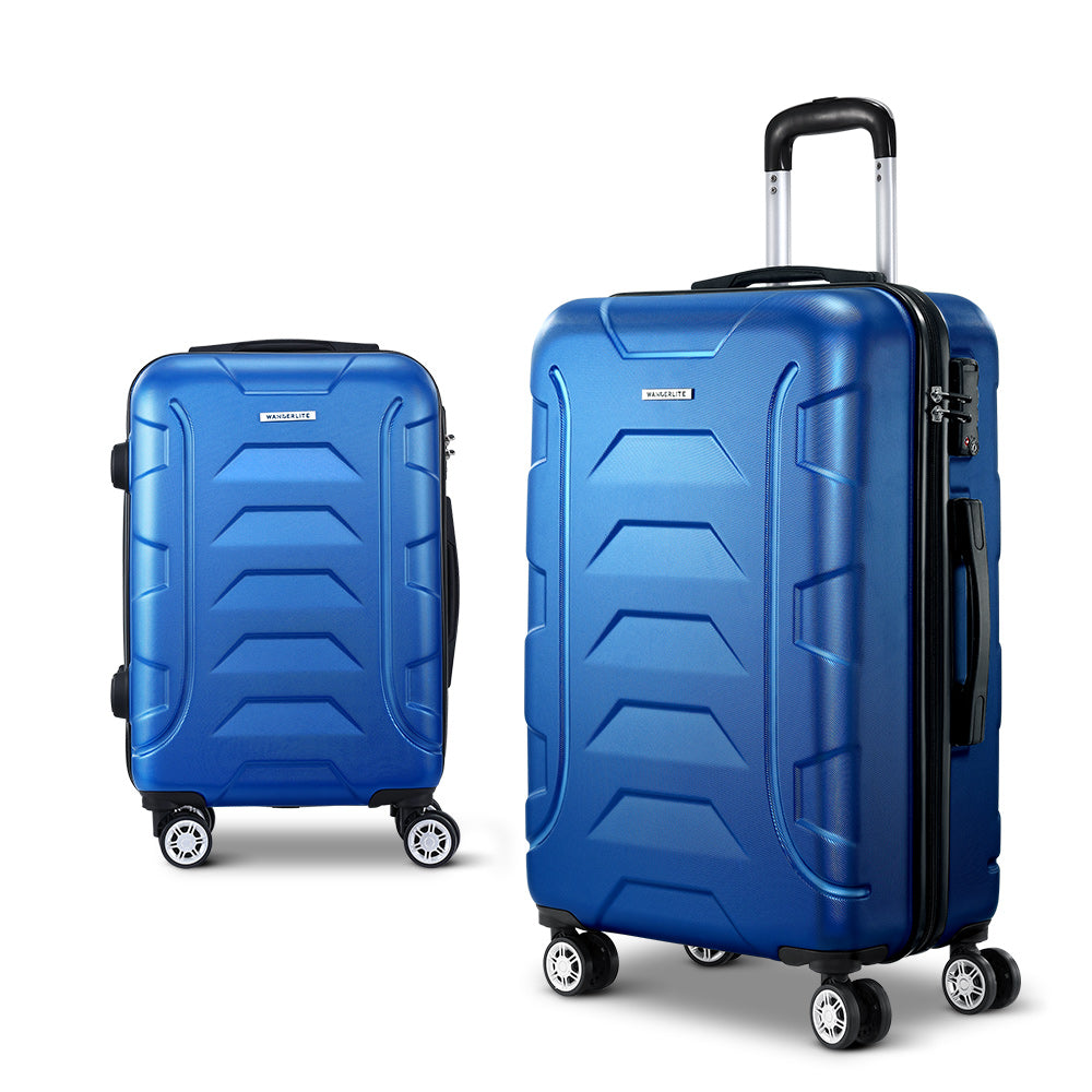 Wanderlite 2-Piece Hard Case Luggage Set - Blue