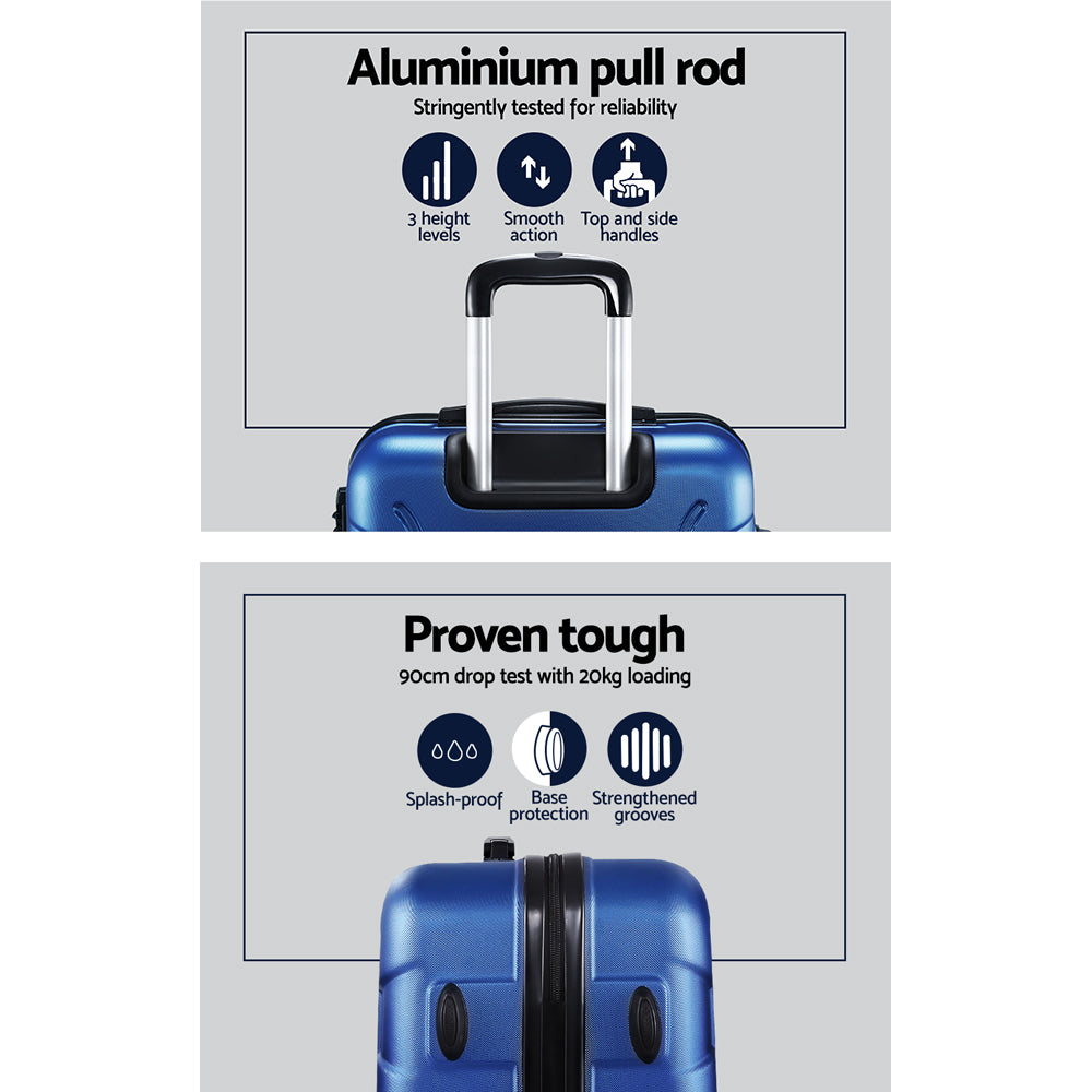 Wanderlite 2-Piece Hard Case Luggage Set - Blue