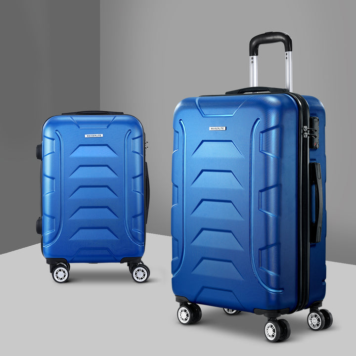 Wanderlite 2-Piece Hard Case Luggage Set - Blue