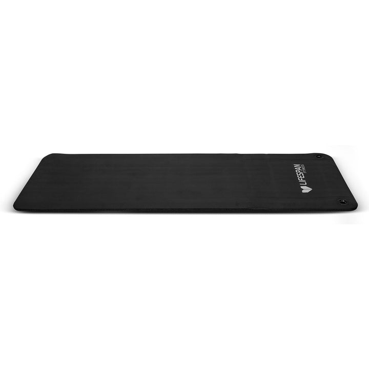 Lifespan 15mm Yoga Mat with Carry Straps - Black-Vivify Co.