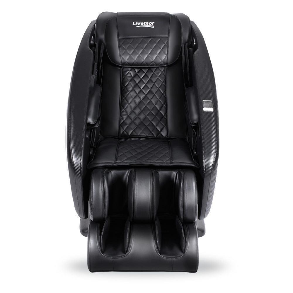 Livemor 3D Full Body Massage Chair with Heat & Bluetooth - Black-Vivify Co.