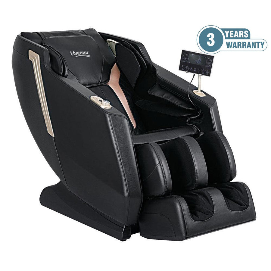 Livemor Baird Massage Chair Electric Recliner Home Massager - Black-Vivify Co.