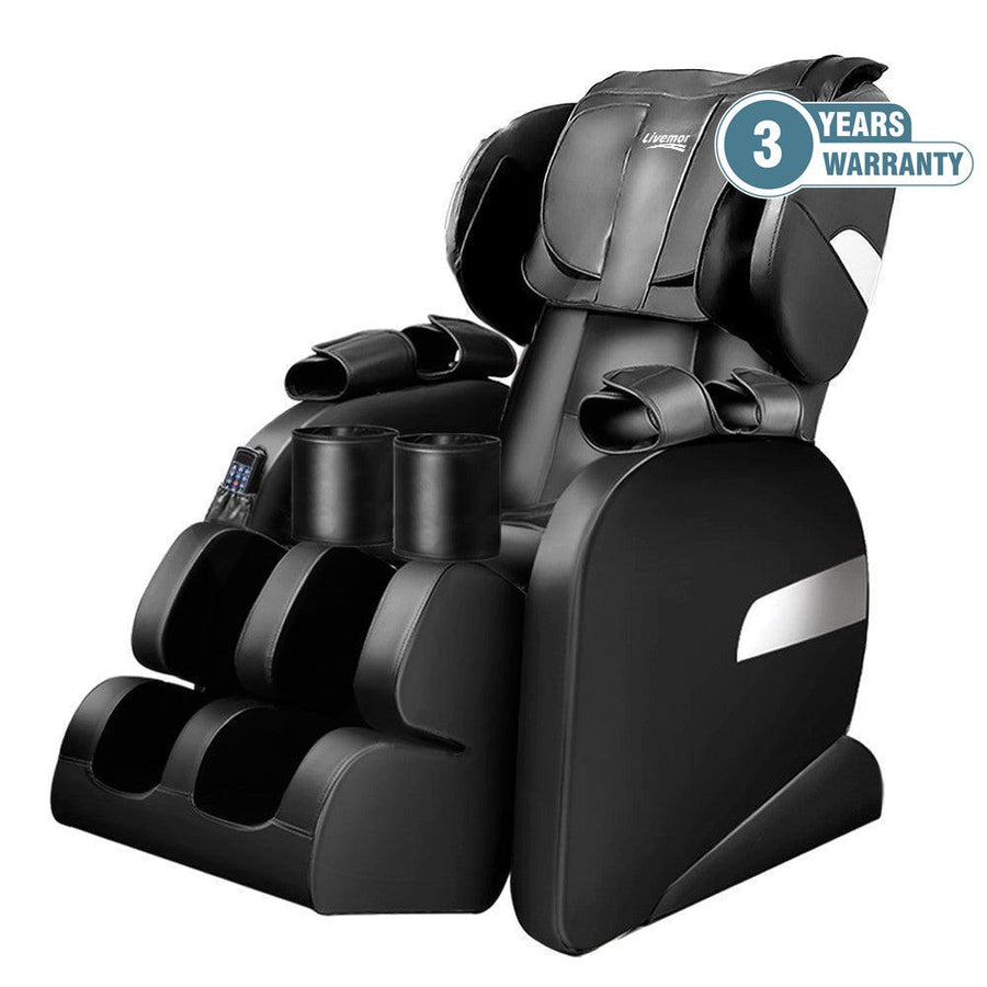 Livemor Belmue Full Body Massage Chair with Heat - Black-Vivify Co.