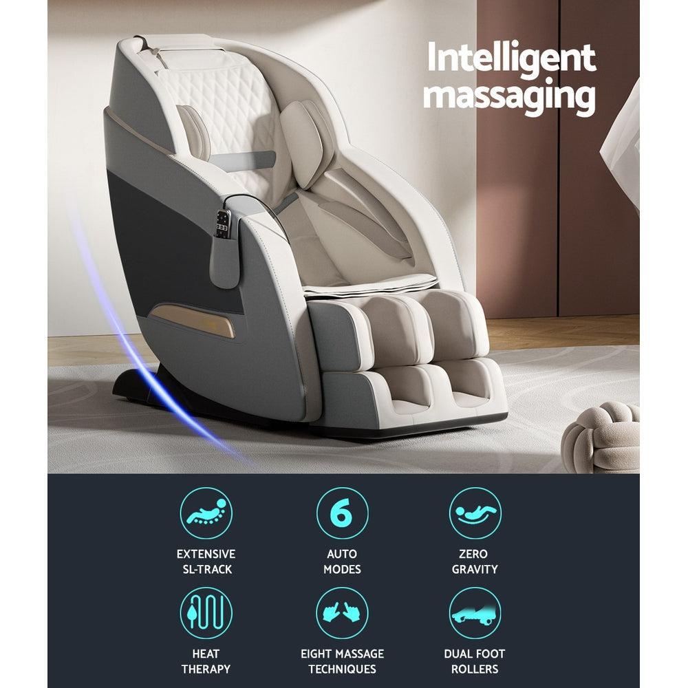 Livemor Decima Full Body Massage Chair with Heat - Grey-Vivify Co.