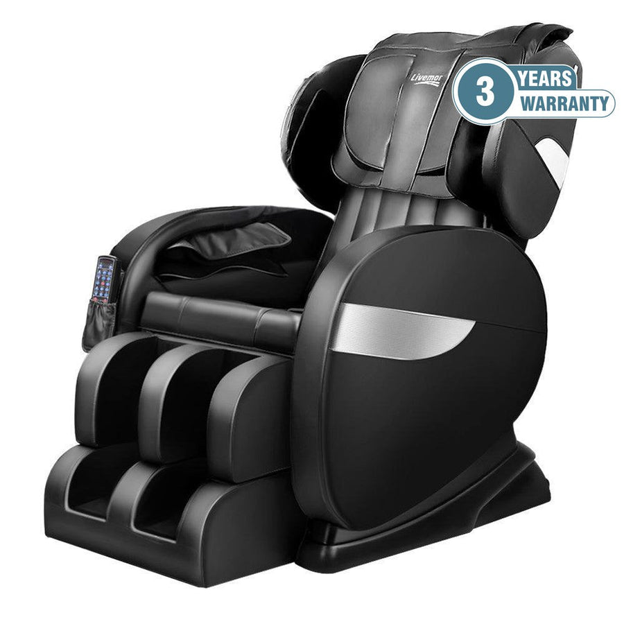 Livemor Delmue Full Body Massage Chair with Heat - Black-Vivify Co.