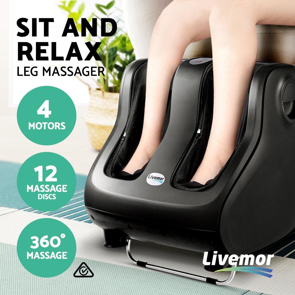 Livemor Foot & Calf Massager - Black-Vivify Co.