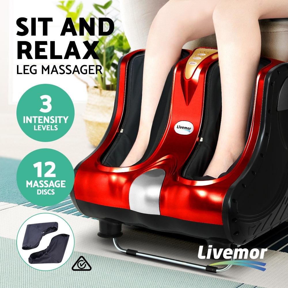 Livemor Foot & Calf Massager - Red-Vivify Co.