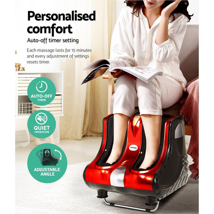 Livemor Foot & Calf Massager - Red-Vivify Co.