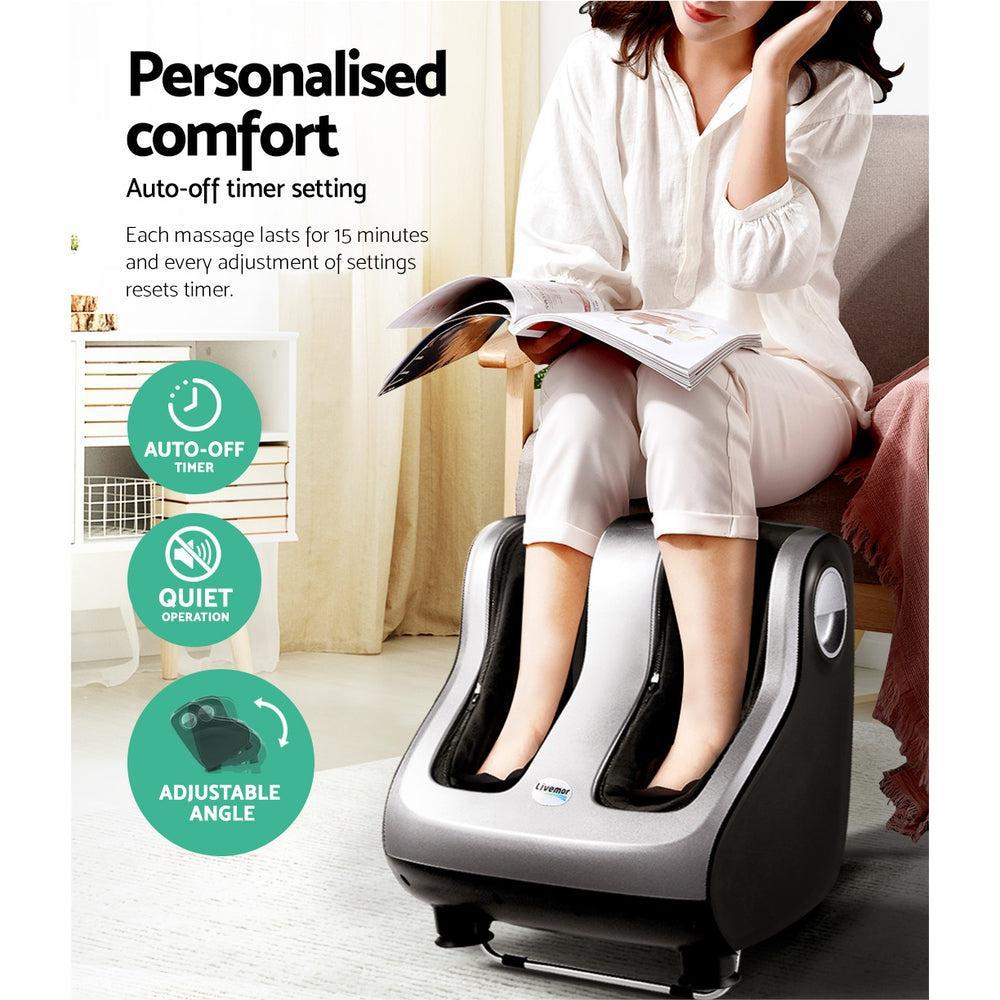 Livemor Foot & Calf Massager - Silver-Vivify Co.