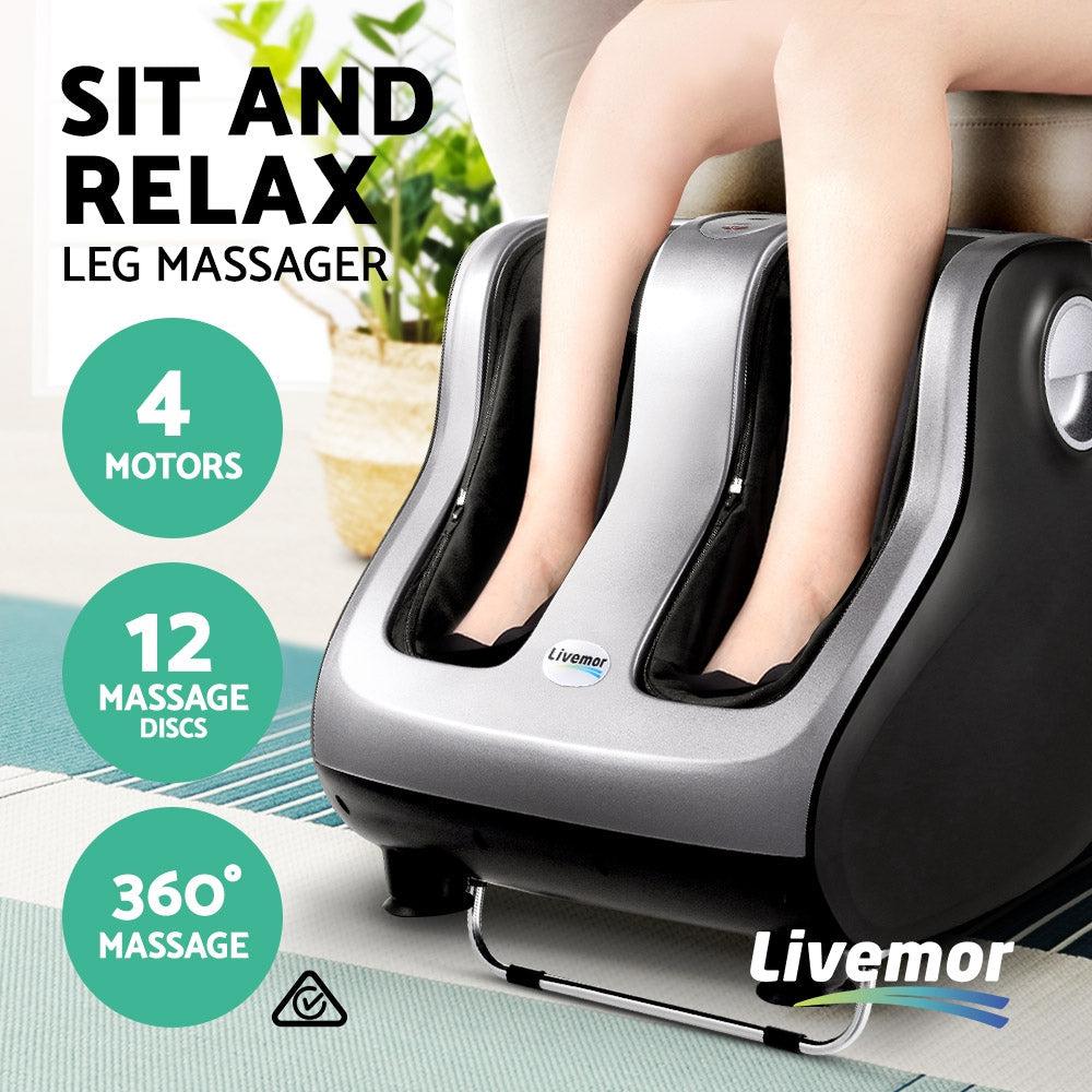 Livemor Foot & Calf Massager - Silver-Vivify Co.