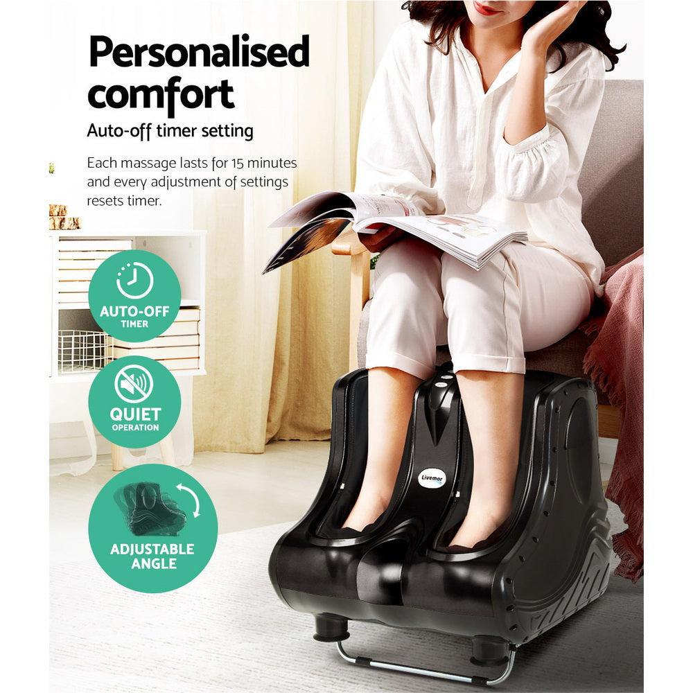 Livemor Foot & Leg Massager - Black-Vivify Co.