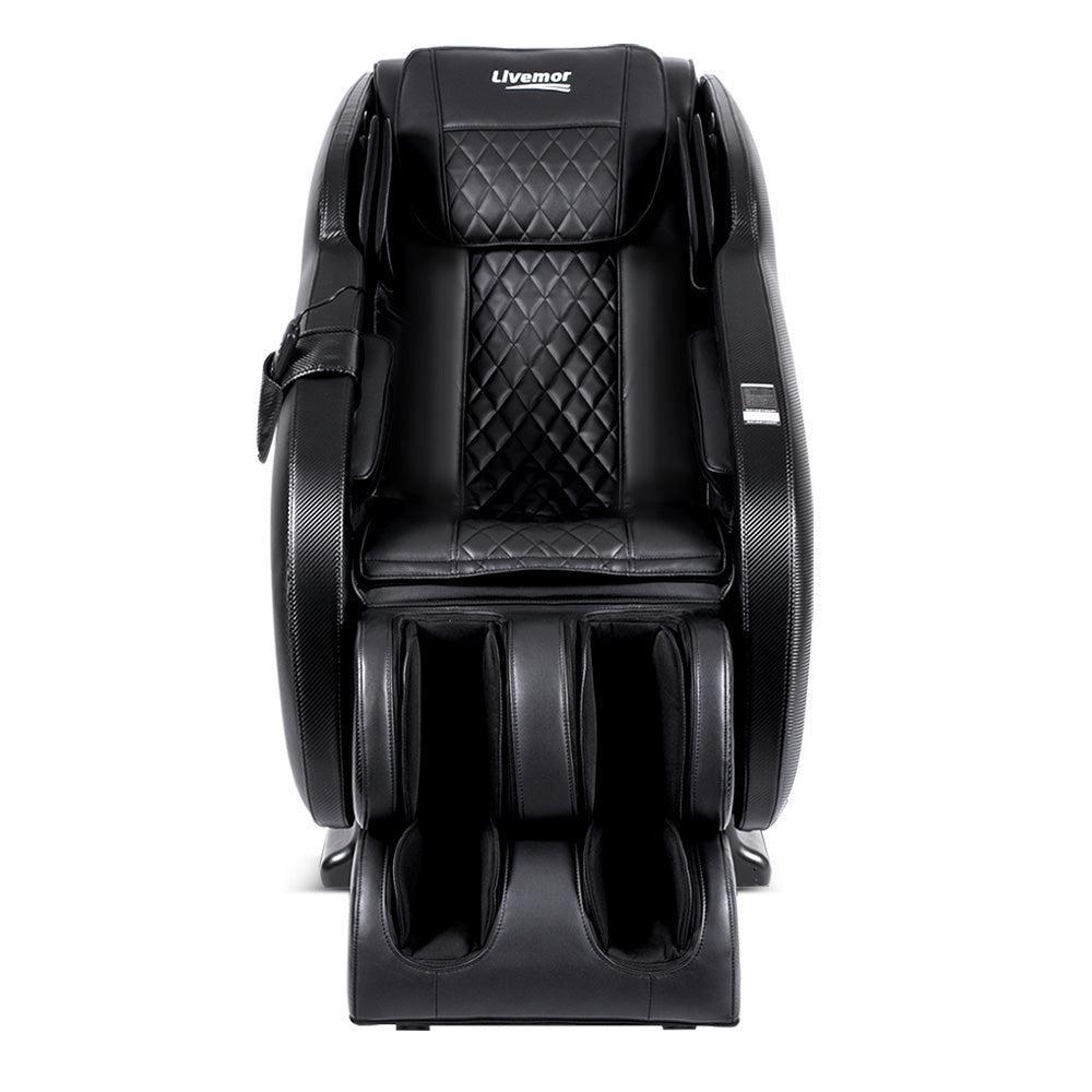 Livemor Ozeni Full Body Massage Chair with Heat & Bluetooth - Black-Vivify Co.