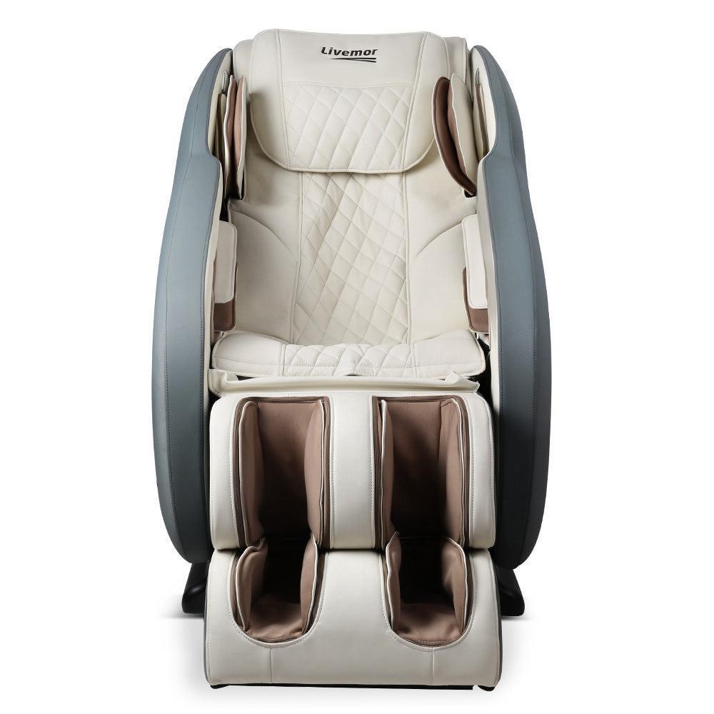 Livemor Ozeni Full Body Massage Chair with Heat & Bluetooth - Grey-Vivify Co.